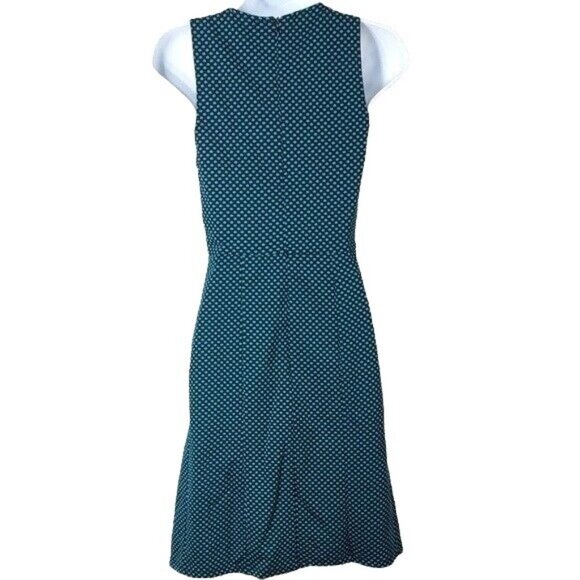 41 Hawthorn Jace Dress Green Black Small Fit Flare Lined Sleeveless Dot - Picture 3 of 6